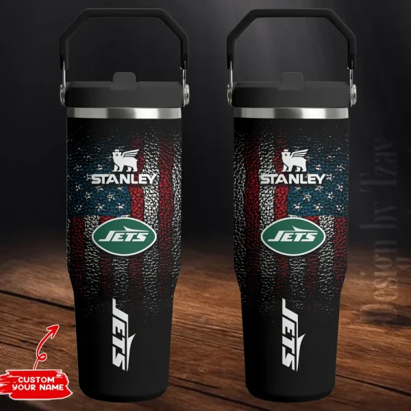 New York Jets Edition Sport Fan Gift Flip Straw 30oz Tumbler AZFST249 - Image 2
