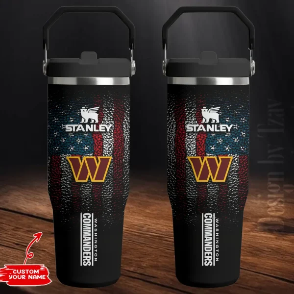 Washington Commanders Edition Sport Fan Gift Flip Straw 30oz Tumbler AZFST256
