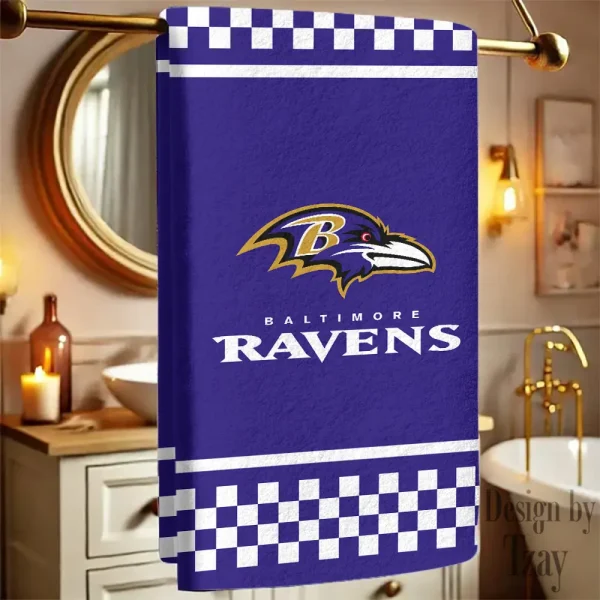 Baltimore Ravens New Bath Towel Custom Any Name Gift For Fan SPTNBATHTOWEL163