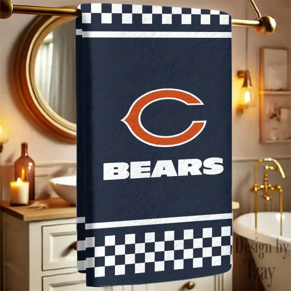 Chicago Bears New Bath Towel Custom Any Name Gift For Fan SPTNBATHTOWEL167