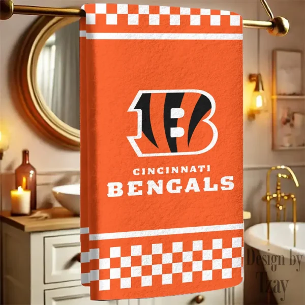 Cincinnati Bengals New Bath Towel Custom Any Name Gift For Fan SPTNBATHTOWEL168
