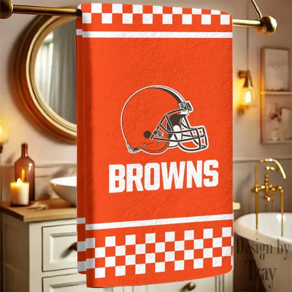 Cleveland Browns New Bath Towel Custom Any Name Gift For Fan SPTNBATHTOWEL170