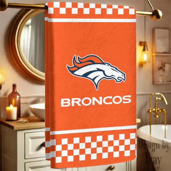Denver Broncos New Bath Towel Custom Any Name Gift For Fan SPTNBATHTOWEL172
