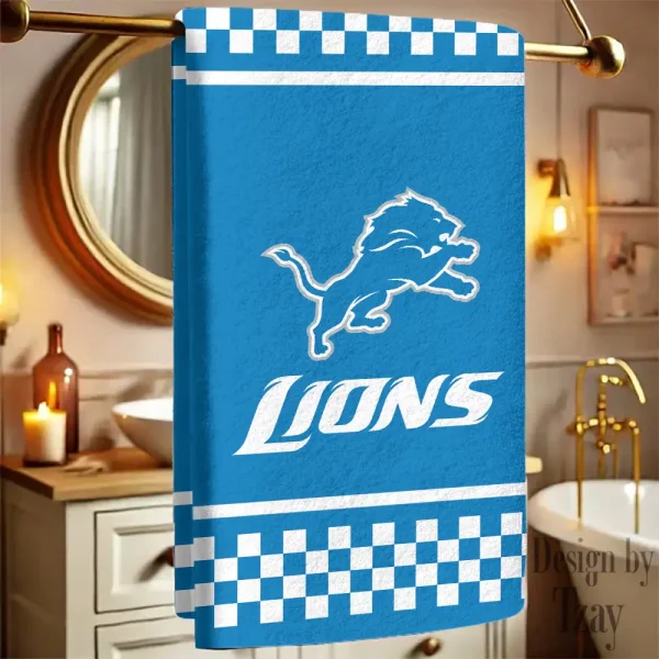 Detroit Lions New Bath Towel Custom Any Name Gift For Fan SPTNBATHTOWEL175