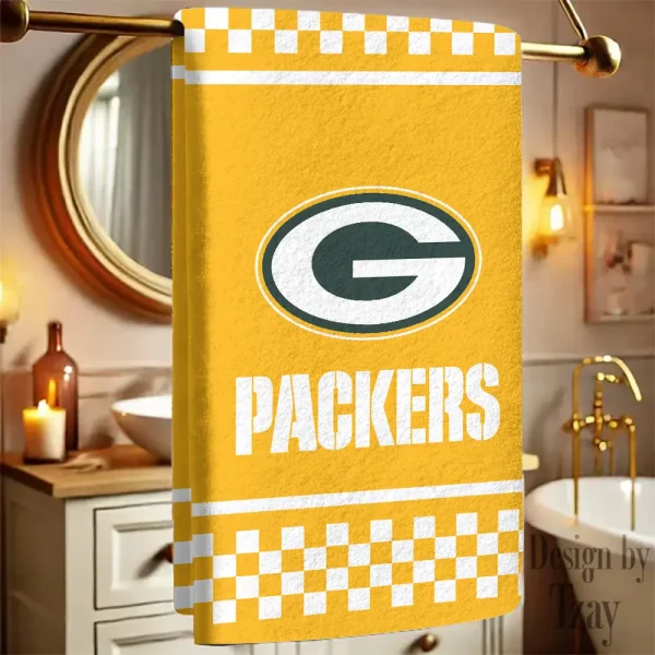 Green Bay Packers New Bath Towel Custom Any Name Gift For Fan SPTNBATHTOWEL176