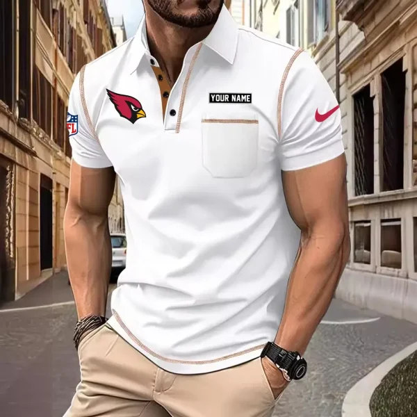Arizona Cardinals Summer Fashion Polo Shirts for Men Minimalist Men's Short Sleeve Tee SPTCPSSMS001