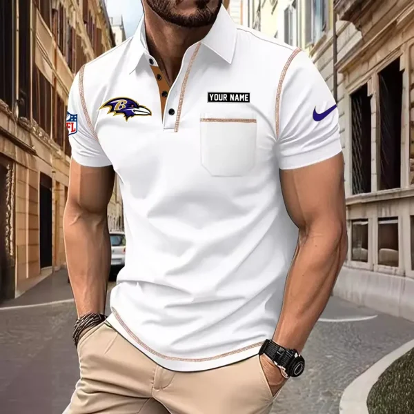 Baltimore Ravens Summer Fashion Polo Shirts for Men Minimalist Men's Short Sleeve Tee SPTCPSSMS003 - Image 2