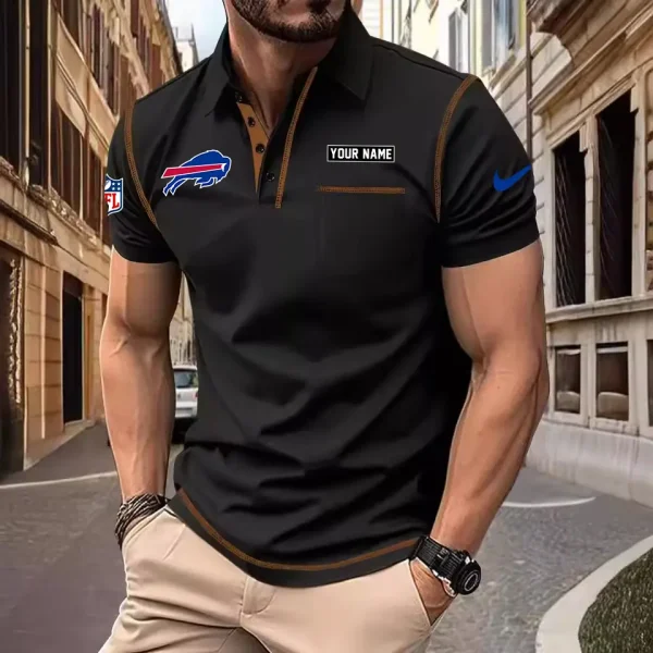 Buffalo Bills Summer Fashion Polo Shirts for Men Minimalist Men's Short Sleeve Tee SPTCPSSMS004