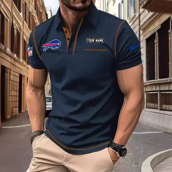 Buffalo Bills Summer Fashion Polo Shirts for Men Minimalist Men's Short Sleeve Tee SPTCPSSMS004 - Image 2