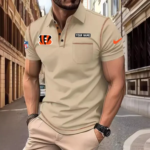 Cincinnati Bengals Summer Fashion Polo Shirts for Men Minimalist Men's Short Sleeve Tee SPTCPSSMS007 - Image 4