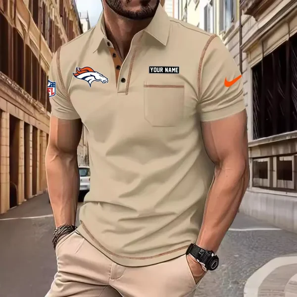 Denver Broncos Summer Fashion Polo Shirts for Men Minimalist Men's Short Sleeve Tee SPTCPSSMS010 - Image 4