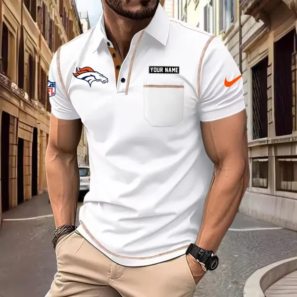 Denver Broncos Summer Fashion Polo Shirts for Men Minimalist Men's Short Sleeve Tee SPTCPSSMS010 - Image 5