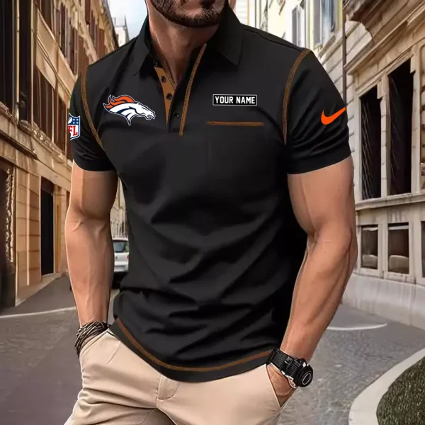 Denver Broncos Summer Fashion Polo Shirts for Men Minimalist Men's Short Sleeve Tee SPTCPSSMS010 - Image 6