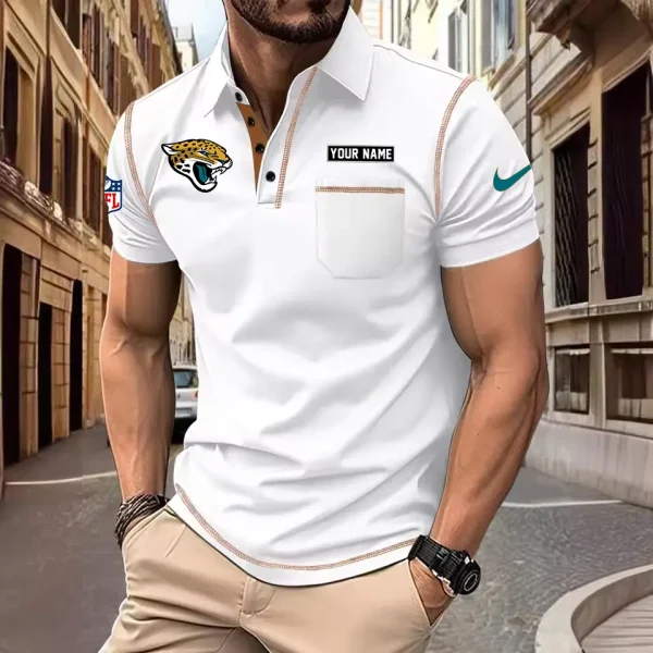 Jacksonville Jaguars Summer Fashion Polo Shirts for Men Minimalist Men's Short Sleeve Tee SPTCPSSMS015 - Image 2