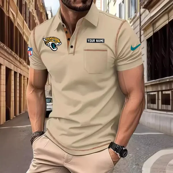 Jacksonville Jaguars Summer Fashion Polo Shirts for Men Minimalist Men's Short Sleeve Tee SPTCPSSMS015 - Image 6