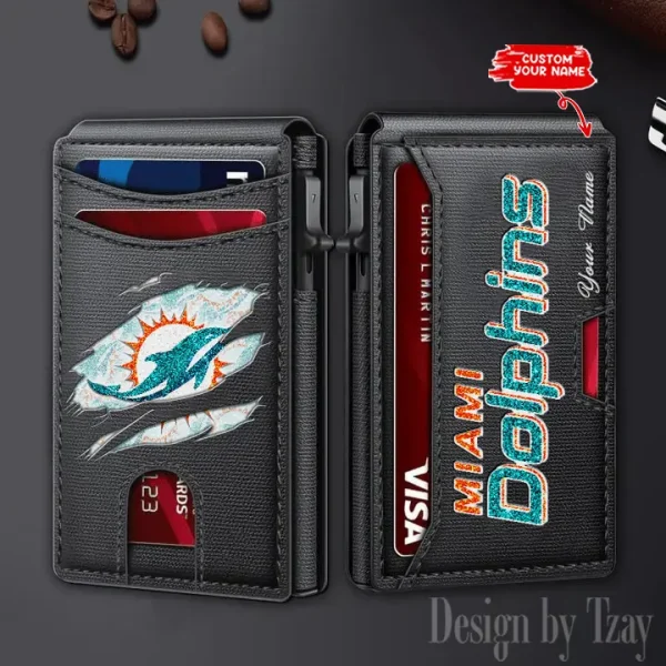 Miami Dolphins Blocking Pop Up Card Holder SPTFCS129 - Image 2