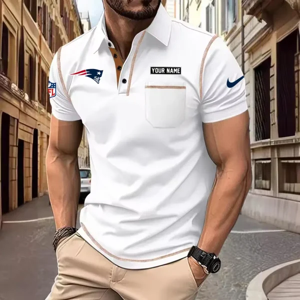 New England Patriots Summer Fashion Polo Shirts for Men Minimalist Men's Short Sleeve Tee SPTCPSSMS022 - Image 3