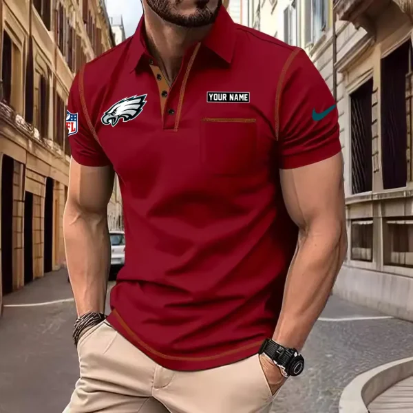 Philadelphia Eagles Summer Fashion Polo Shirts for Men Minimalist Men's Short Sleeve Tee SPTCPSSMS026 - Image 3