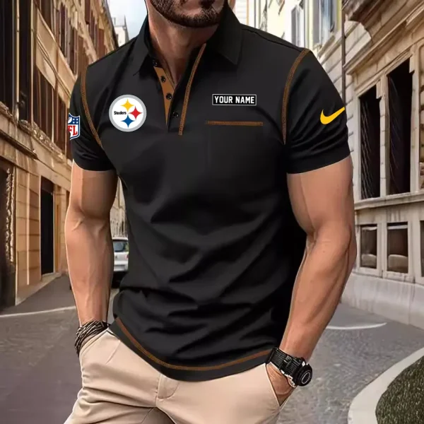 Pittsburgh Steelers Summer Fashion Polo Shirts for Men Minimalist Men's Short Sleeve Tee SPTCPSSMS027
