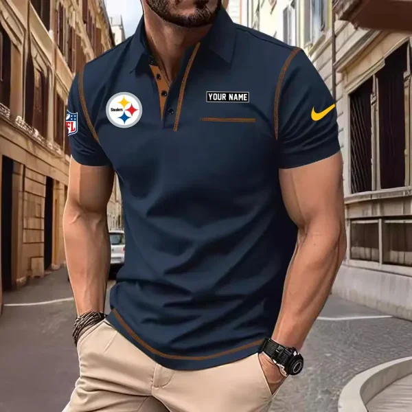 Pittsburgh Steelers Summer Fashion Polo Shirts for Men Minimalist Men's Short Sleeve Tee SPTCPSSMS027 - Image 2