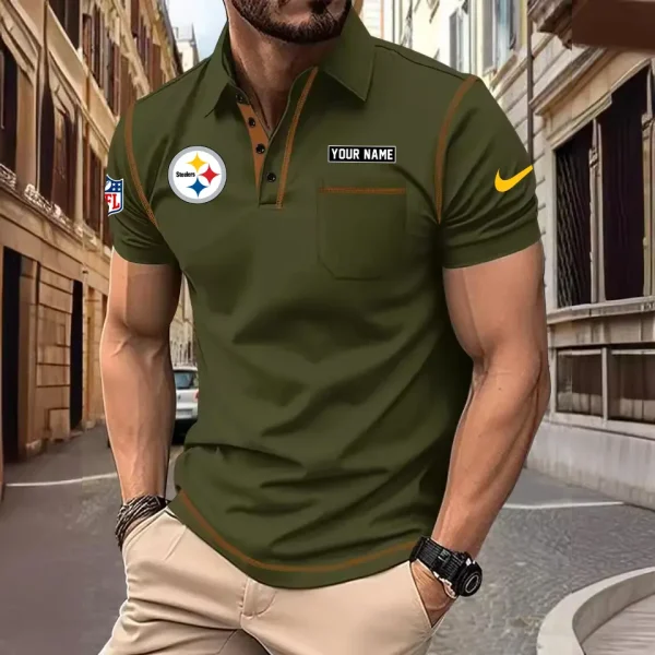 Pittsburgh Steelers Summer Fashion Polo Shirts for Men Minimalist Men's Short Sleeve Tee SPTCPSSMS027 - Image 3