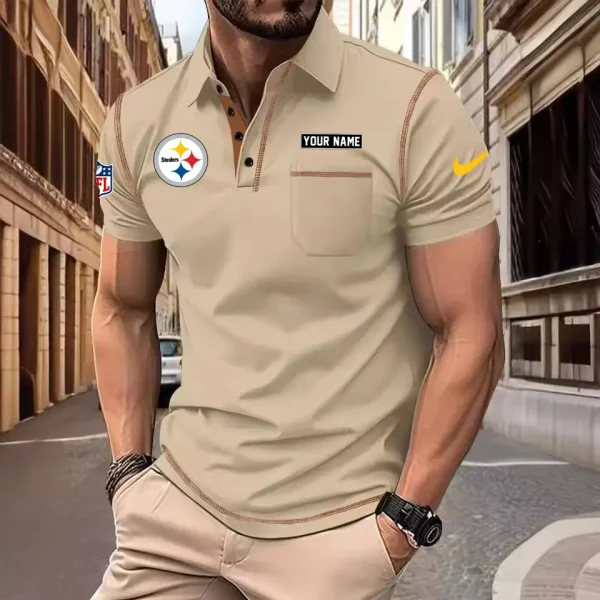 Pittsburgh Steelers Summer Fashion Polo Shirts for Men Minimalist Men's Short Sleeve Tee SPTCPSSMS027 - Image 4