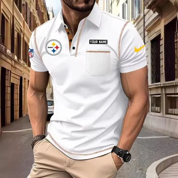 Pittsburgh Steelers Summer Fashion Polo Shirts for Men Minimalist Men's Short Sleeve Tee SPTCPSSMS027 - Image 6