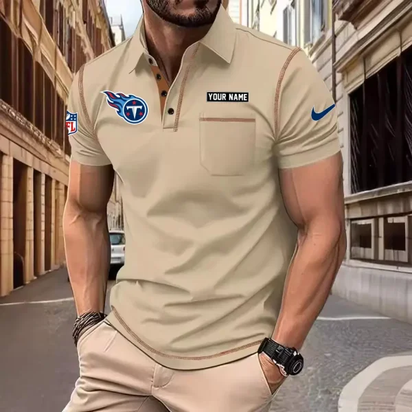 Tennessee Titans Summer Fashion Polo Shirts for Men Minimalist Men's Short Sleeve Tee SPTCPSSMS031 - Image 5