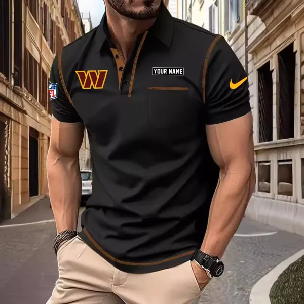Washington Commanders Summer Fashion Polo Shirts for Men Minimalist Men's Short Sleeve Tee SPTCPSSMS032 - Image 2