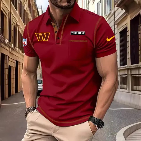 Washington Commanders Summer Fashion Polo Shirts for Men Minimalist Men's Short Sleeve Tee SPTCPSSMS032 - Image 4
