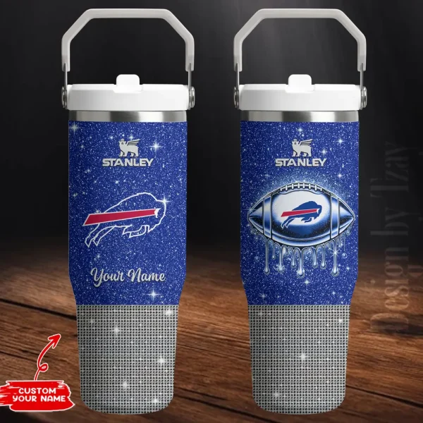 Buffalo Bills Portable Car Cup Stainless Steel 304 Tumbler Water Bottle 30oz AZFST261