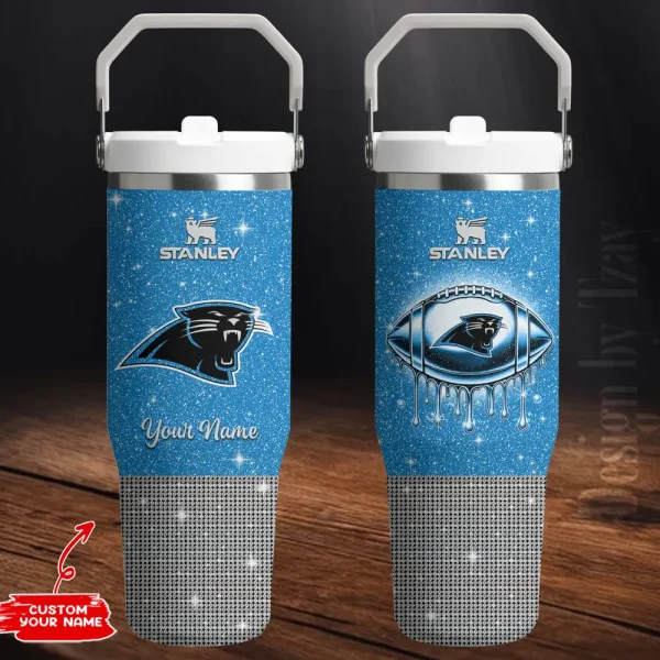 Carolina Panthers Portable Car Cup Stainless Steel 304 Tumbler Water Bottle 30oz AZFST262
