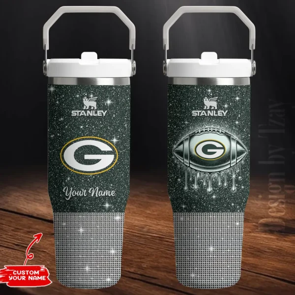Green Bay Packers Portable Car Cup Stainless Steel 304 Tumbler Water Bottle 30oz AZFST269