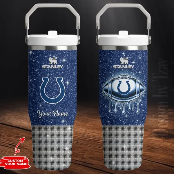 Indianapolis Colts Portable Car Cup Stainless Steel 304 Tumbler Water Bottle 30oz AZFST271