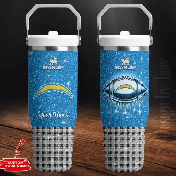 Los Angeles Chargers Portable Car Cup Stainless Steel 304 Tumbler Water Bottle 30oz AZFST275