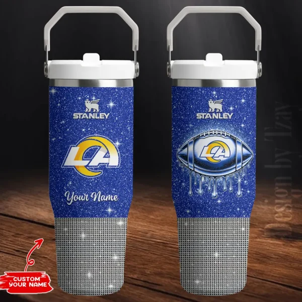 Los Angeles Rams Portable Car Cup Stainless Steel 304 Tumbler Water Bottle 30oz AZFST276