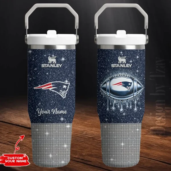 New England Patriots Portable Car Cup Stainless Steel 304 Tumbler Water Bottle 30oz AZFST279