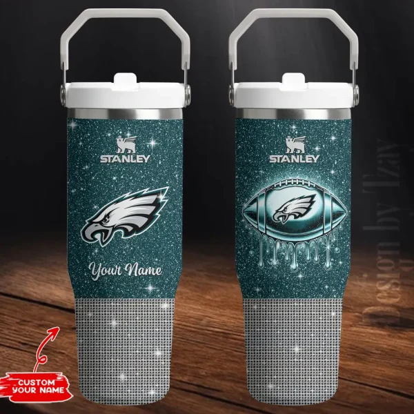 Philadelphia Eagles Portable Car Cup Stainless Steel 304 Tumbler Water Bottle 30oz AZFST283