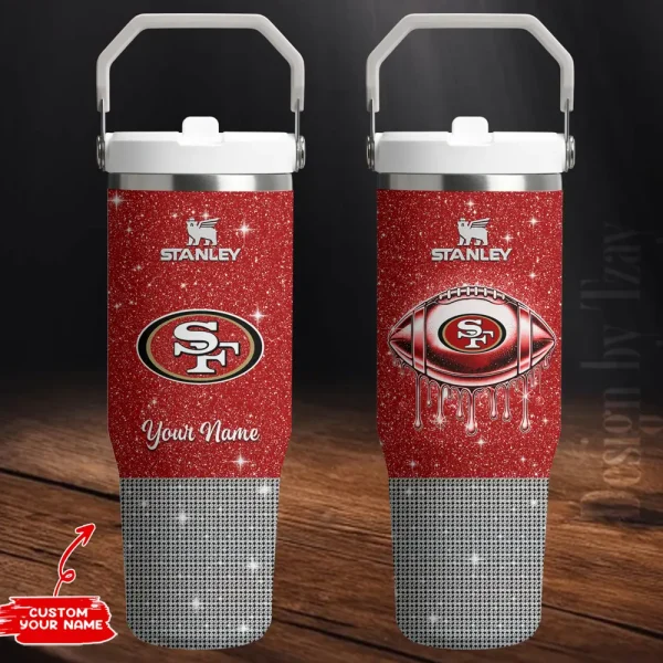San Francisco 49ers Portable Car Cup Stainless Steel 304 Tumbler Water Bottle 30oz AZFST285