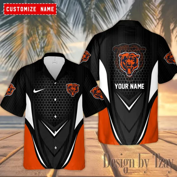 Chicago Bears Casual Men's Hawaiian Shirt 3D Printed New AZHWS1186