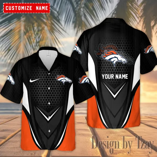 Denver Broncos Casual Men's Hawaiian Shirt 3D Printed New AZHWS1188 - Image 2