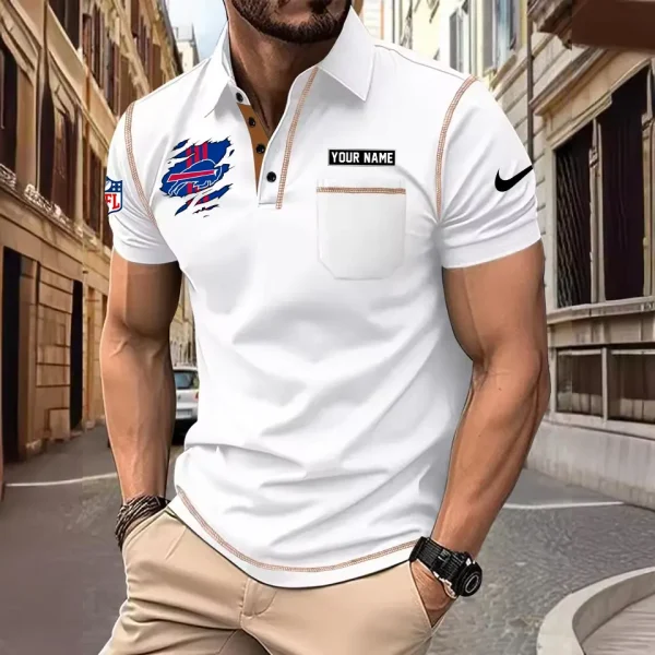 Buffalo Bills Summer Fashion Polo Shirts for Men Minimalist Men's Short Sleeve Tee SPTCPSSMS036 - Image 2