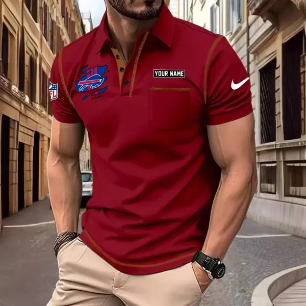 Buffalo Bills Summer Fashion Polo Shirts for Men Minimalist Men's Short Sleeve Tee SPTCPSSMS036 - Image 4