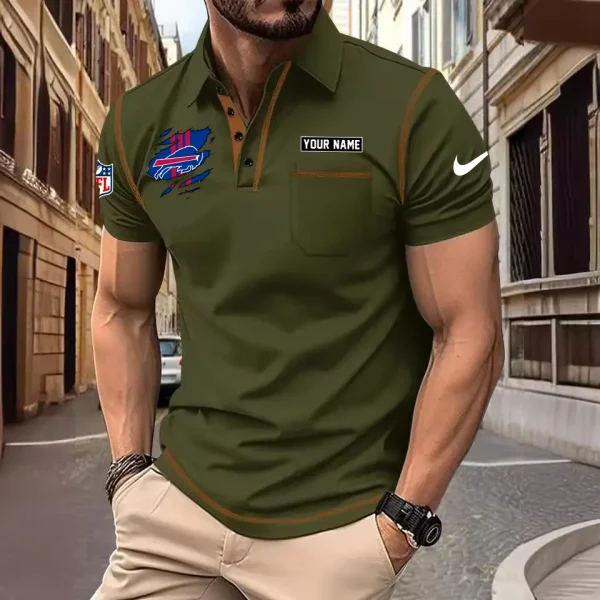 Buffalo Bills Summer Fashion Polo Shirts for Men Minimalist Men's Short Sleeve Tee SPTCPSSMS036 - Image 5