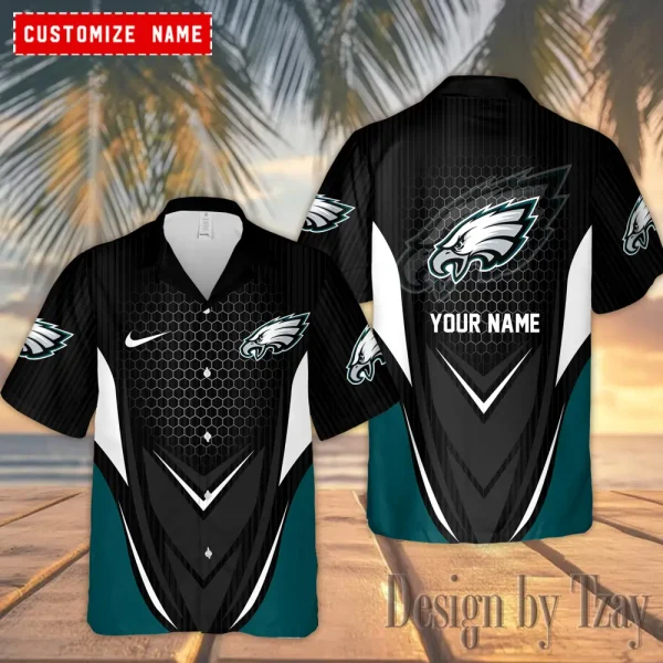 Philadelphia Eagles Casual Men's Hawaiian Shirt 3D Printed New AZHWS1193