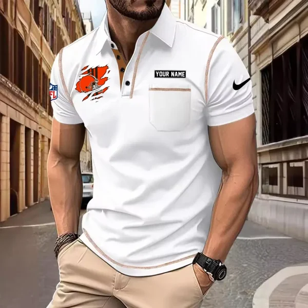 Cleveland Browns Summer Fashion Polo Shirts for Men Minimalist Men's Short Sleeve Tee SPTCPSSMS040 - Image 2
