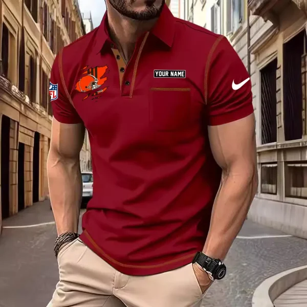 Cleveland Browns Summer Fashion Polo Shirts for Men Minimalist Men's Short Sleeve Tee SPTCPSSMS040 - Image 4