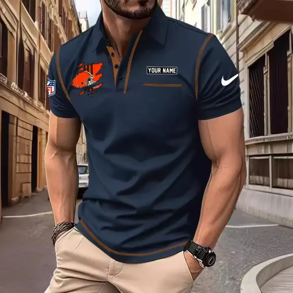 Cleveland Browns Summer Fashion Polo Shirts for Men Minimalist Men's Short Sleeve Tee SPTCPSSMS040 - Image 6