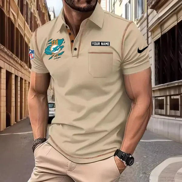 Miami Dolphins Summer Fashion Polo Shirts for Men Minimalist Men's Short Sleeve Tee SPTCPSSMS052