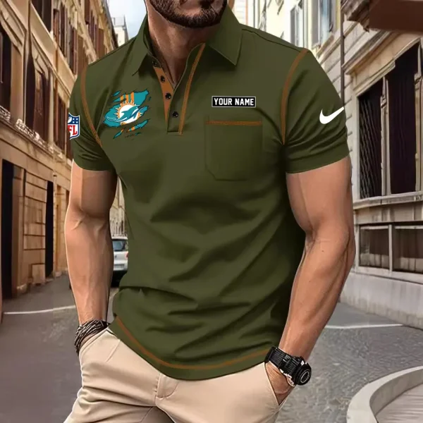 Miami Dolphins Summer Fashion Polo Shirts for Men Minimalist Men's Short Sleeve Tee SPTCPSSMS052 - Image 5